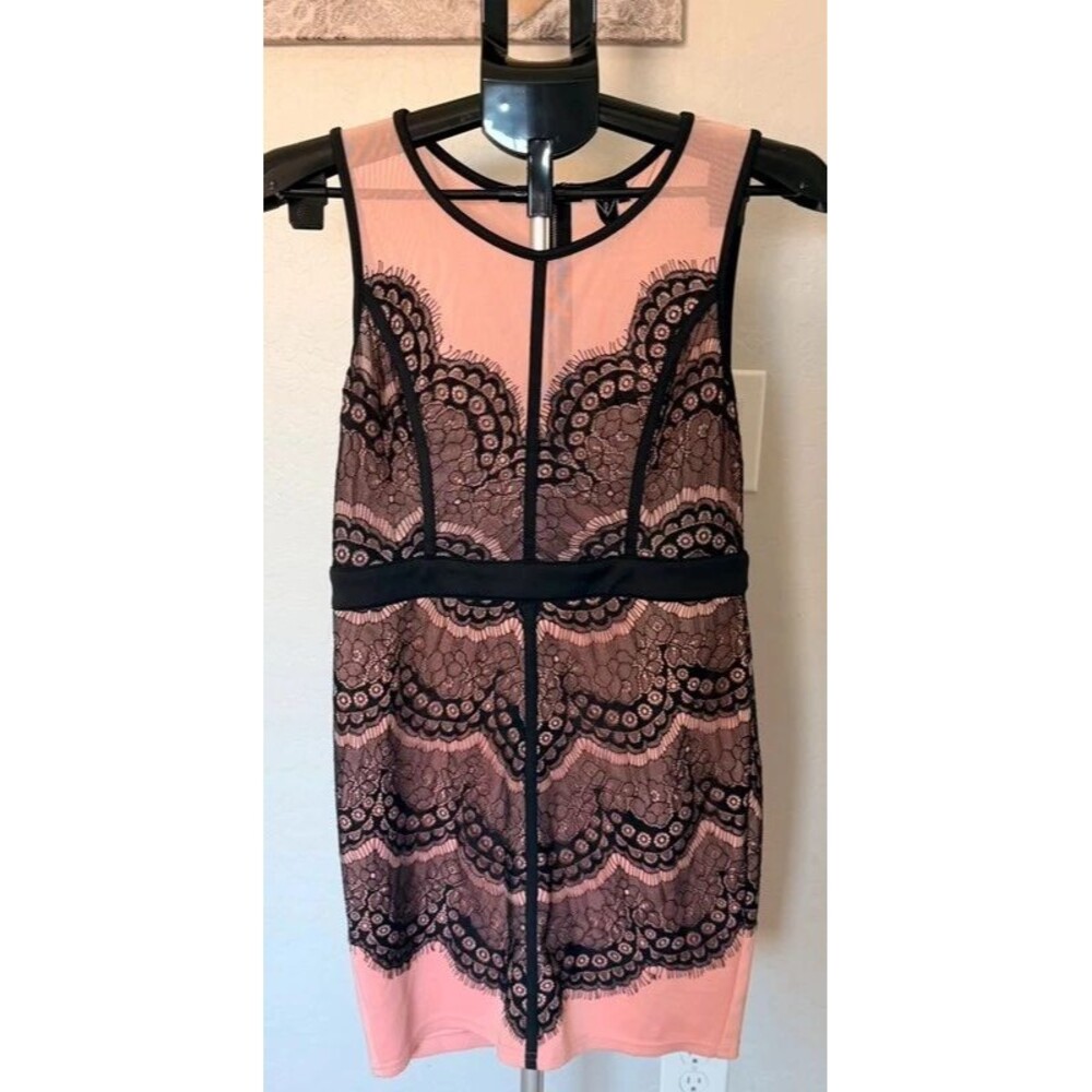 Pink and black party dress